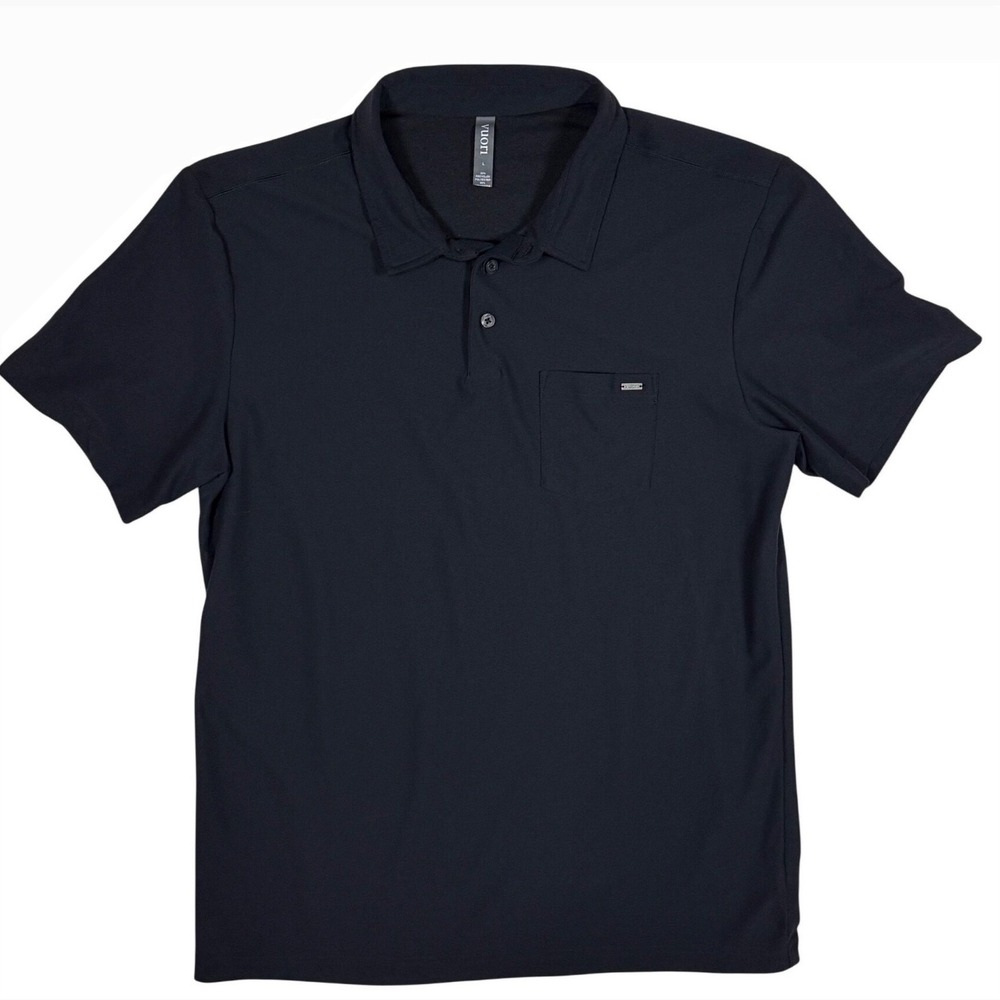 VUORI Men's Ace Polo Shirt, Ink, Golf Tennis Polo, Size Large